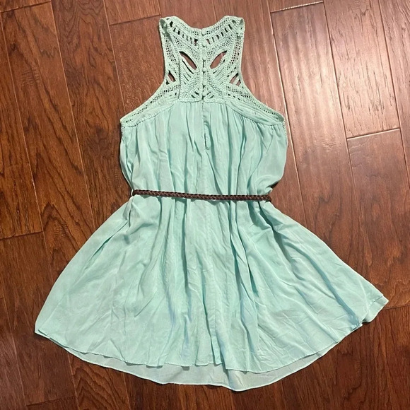 Filly Flair Crochet Flowy Lined Dress - Picture 3 of 10
